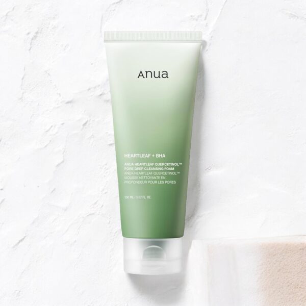 ANUA Heartleaf - Espuma limpiadora profunda de poros de quercetinol, limpiador facial, para doble limpieza